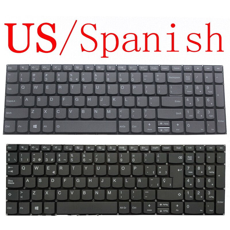 US/SP/Spanish laptop Keyboard for Lenovo IdeaPad 3-15IJL05 3-15IML05 3-15ITL05 3-15ADA05 3-15ARE05 3-15IGL05 3-15IIL05