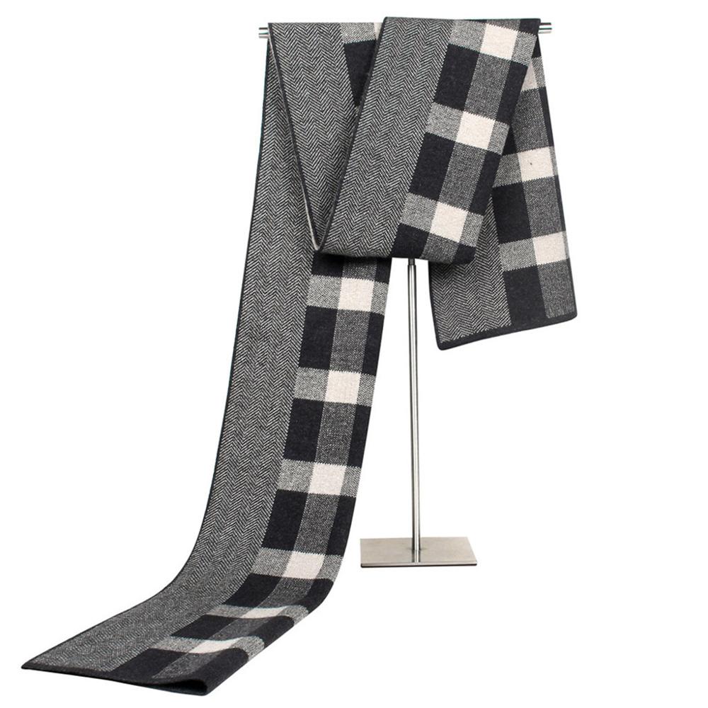 Bufanda de cuello para hombre, bufanda de otoño e invierno, bufanda de punto, bufanda de punto para padre de mediana edad, bufanda a cuadros, платок е# #2S19
