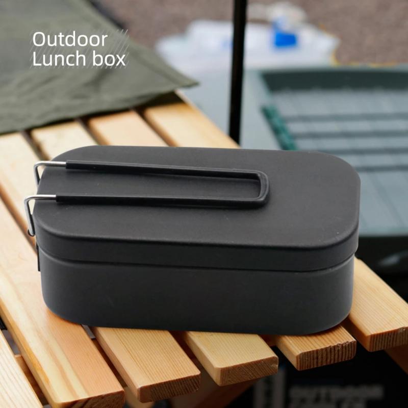Mittagessen Kasten mit Klapp Griff Tragbare Tourismus draussen Picknick Camping Kochen Gedämpfte Bento Boxen Salat Obst Container