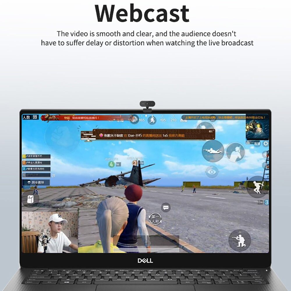 TISHRIC Mini Webcam Full HD 1080P USB Web Camera With Microphone 360°Rotatable Webcam Autofocus For Live Broadcast Video Calling