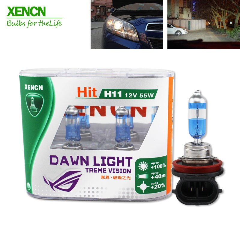 XENCN H11 12V 55W Super Xenon Bright Tweede Generatie Dawn Light Halogeen Lampen Auto Lampen 30% Meer ligh 2PCS
