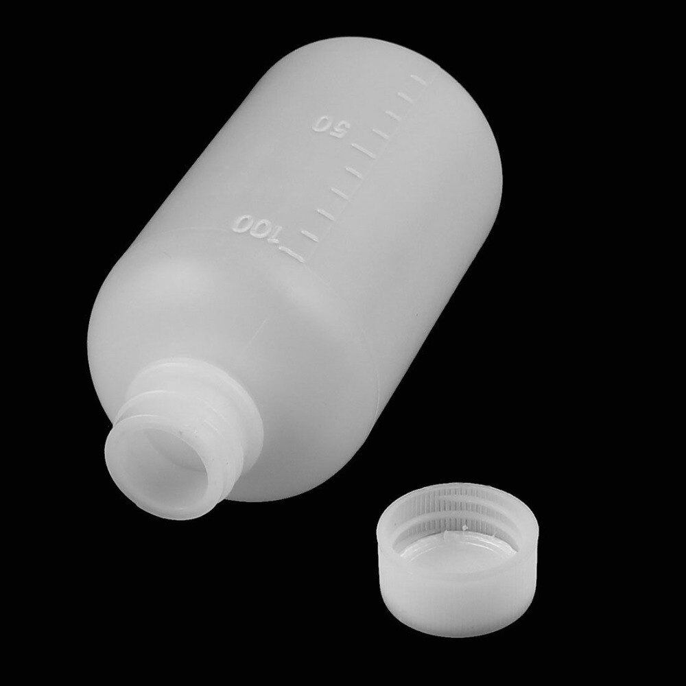 Sourcingmap® 100 Ml HDPE Kunststoffflaschen – Rund, Gestaffelt, Mit 28 Mm Weitem Mund, 10 Stück