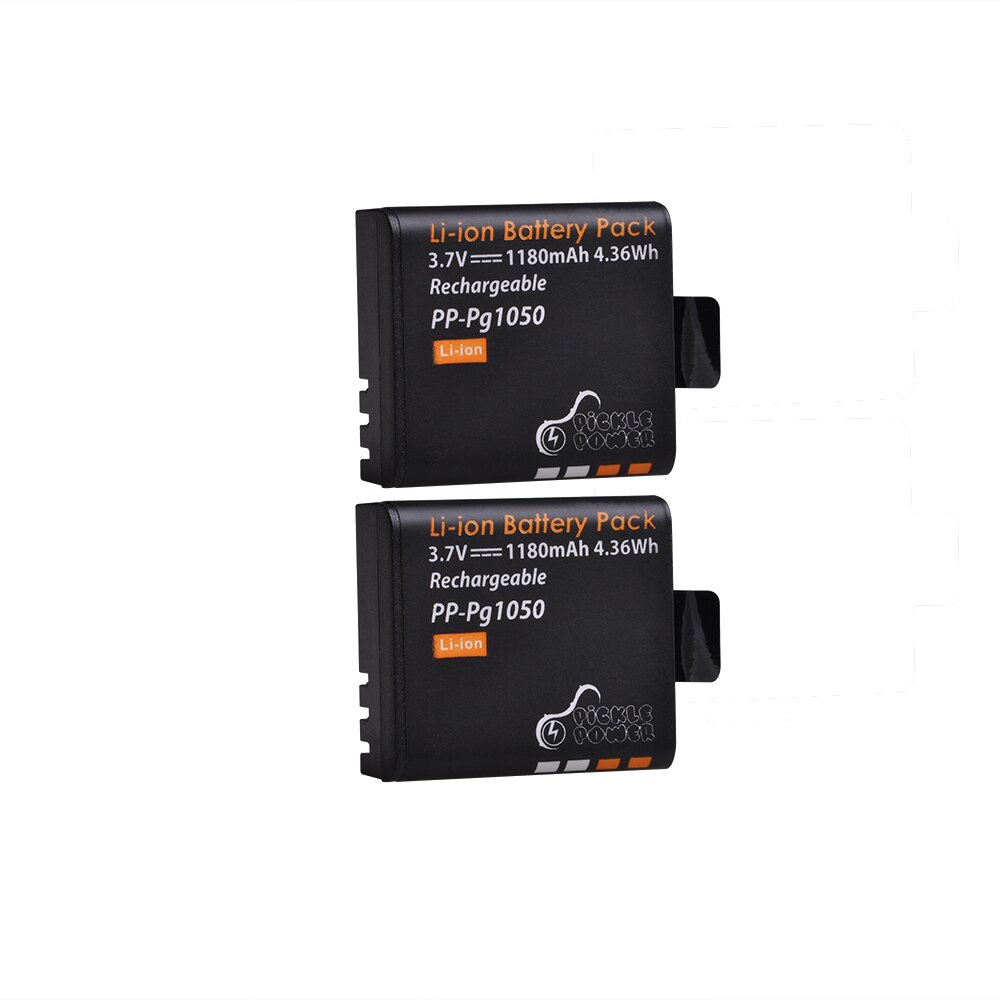 4 Uds 1180mAh PG1050 batería y cargador USB con LCD para SJCAM SJ4000 M10 SJ5000 SJ5000X para EKEN H9 H9R H8R H8 GIT PG900: 2 Battery