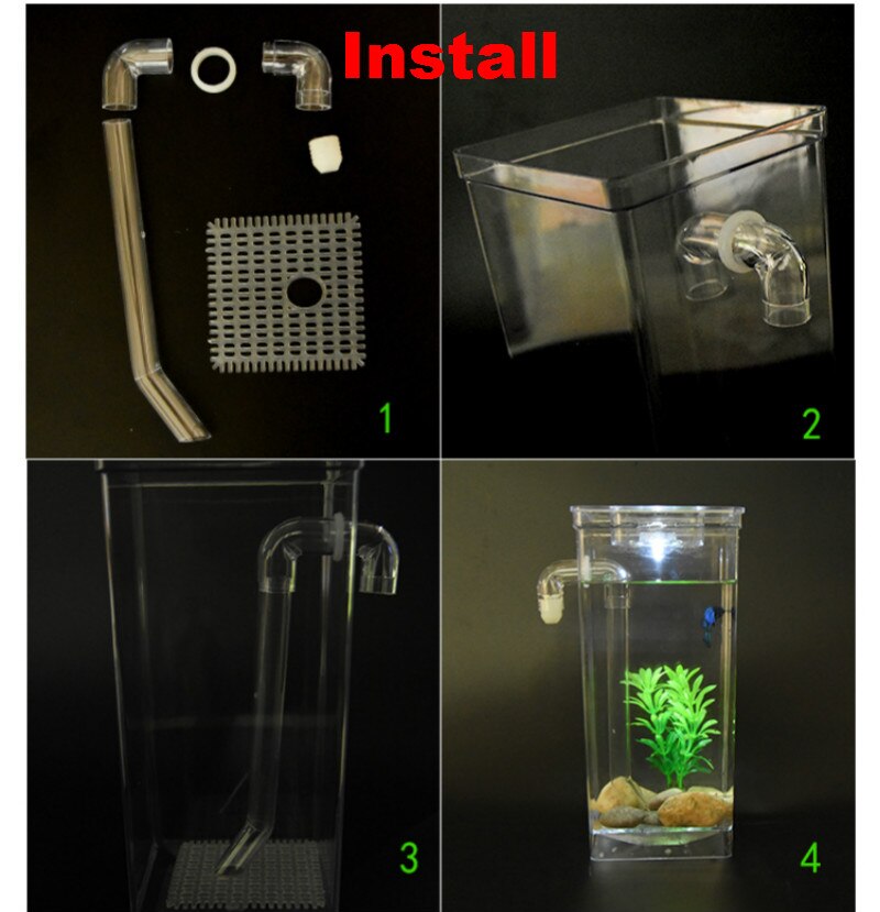 Neue Kreative Selbst Reinigung Aquarium Fisch Schalen Mit LED Licht Ökologische Betta Fisch Panzer Inkubator Schüssel Art