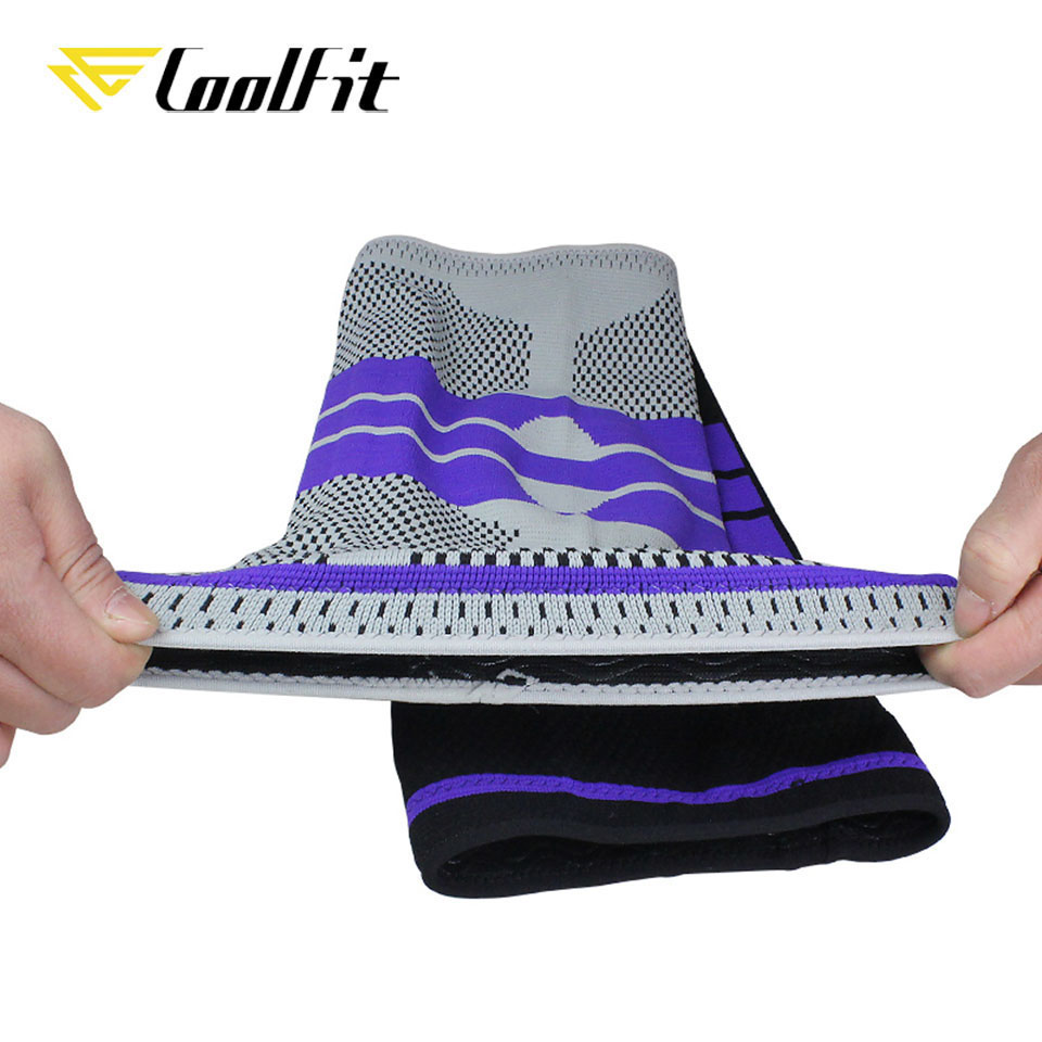 CoolFit 1Pair Basketball Knee Pads with Support Silicon Padded Elastic Non-slip Patella Brace Kneepad for Fitness Gear Protector