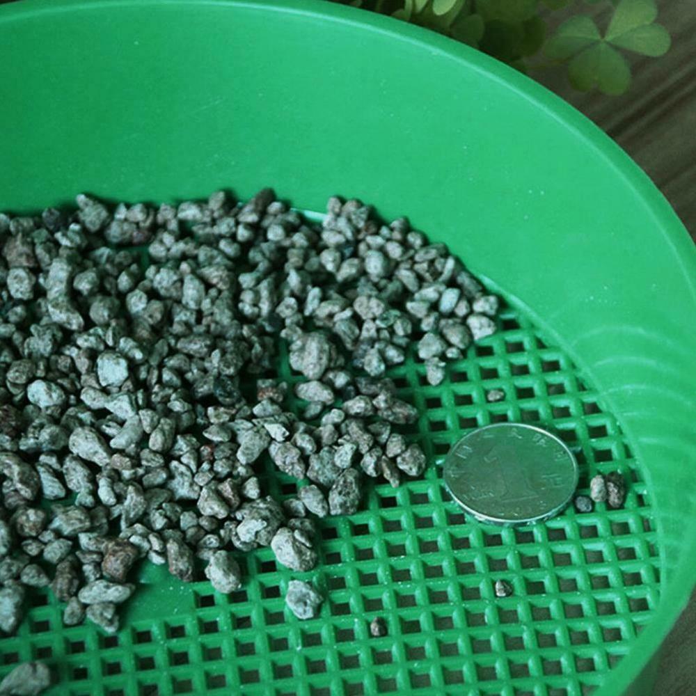 Plastic Garden Sieve Riddle Green For Compost Soil Stone Mesh Soils Sieve Filtration Large Stones+Twig From Soil Garden Tool Q40