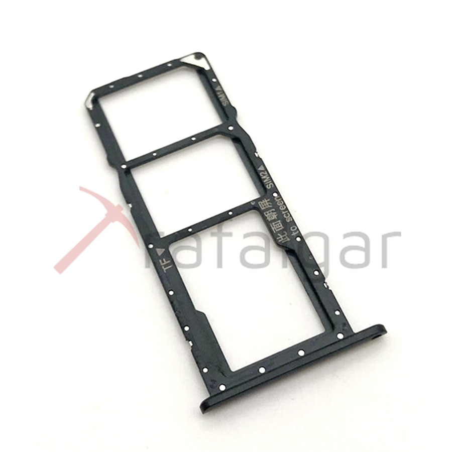 SIM Card Tray For Huawei Y9 SIM SD Card Trays Holder Micro SD Slot Socket Adapter JKM-LX1 JKM-LX2 JKM-LX3: Black