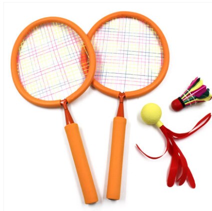 Junior Children's Badminton Racket Set Double Patted Badminton Rackets 3-12 Year Old Sports Birthday: orange