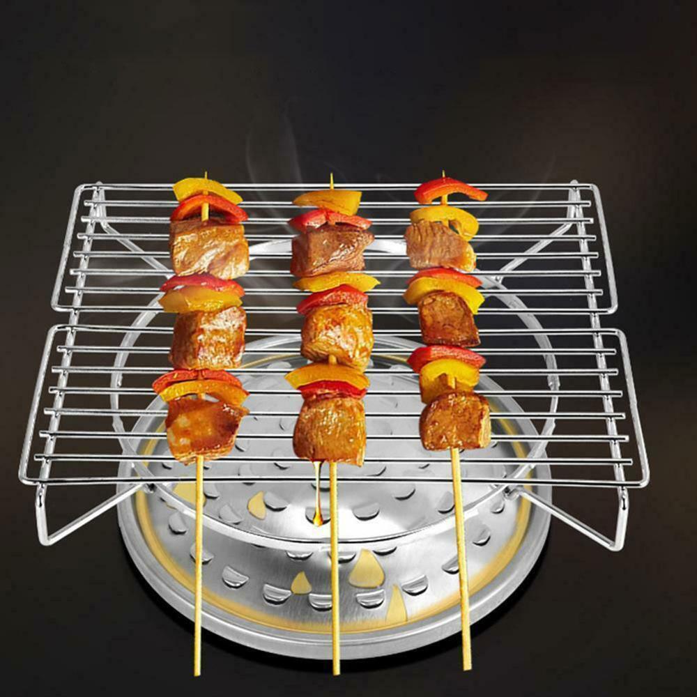 Mini Family Party Barbecue Grill Outdoor Stainless Steel Portable Folding Barbecue Grill Garden Rack Lightweight Kitchen Tools
