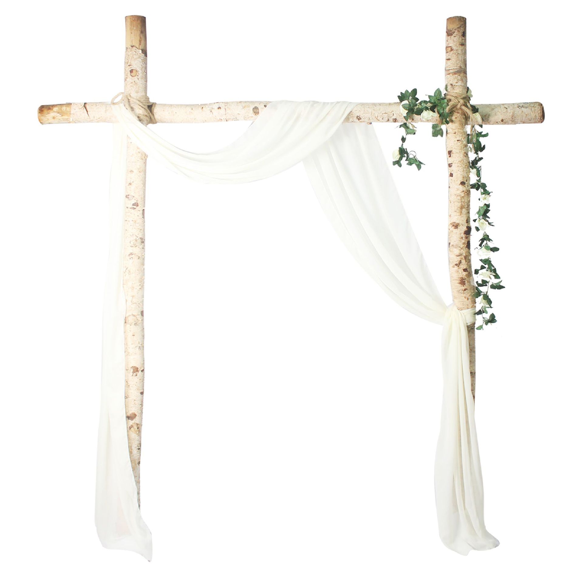 20FT Hochzeit Arch Drapieren Chiffon für Fotografie Chiffon Hochzeit Vorhänge Chiffon Stoff Kulissen Für Wohnzimmer: 1PC-White