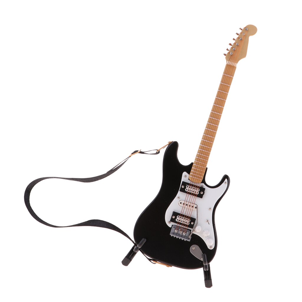 1/6 Akoestische Elektrische Gitaar Model-Poppenhuis Miniatuur Leven Scene Decor