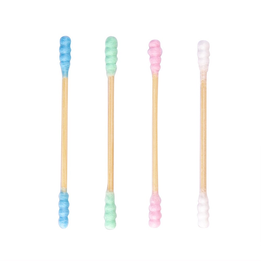 200pcs/Box Bamboo Baby Cotton Swab Wood Sticks Soft Cotton Buds Cleaning of Ears Tampons Cotonete Pampons Health Beauty