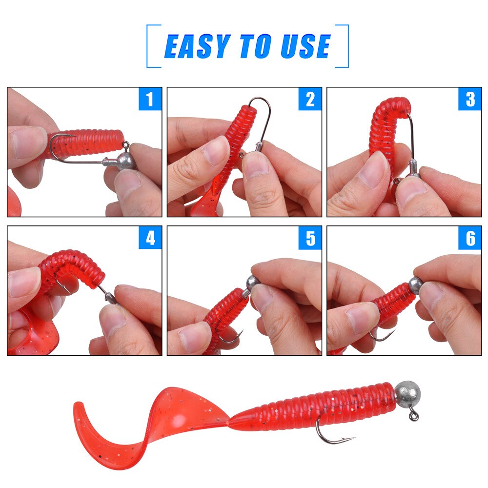 30Pcs Lead jig heads fishing hooks Round Ball Head Crank Jigs fishhook Bass rig worm bait Fishing Tackle