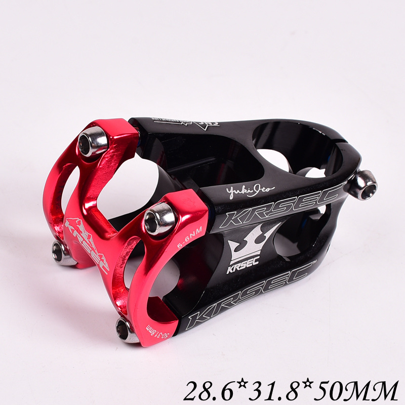 KRSEC bicycle stem mtb stem ultra-light CNC hollow aluminum alloy short stem DH/FR/XC/AM 31.8*28.5*50mm riser bicycle parts