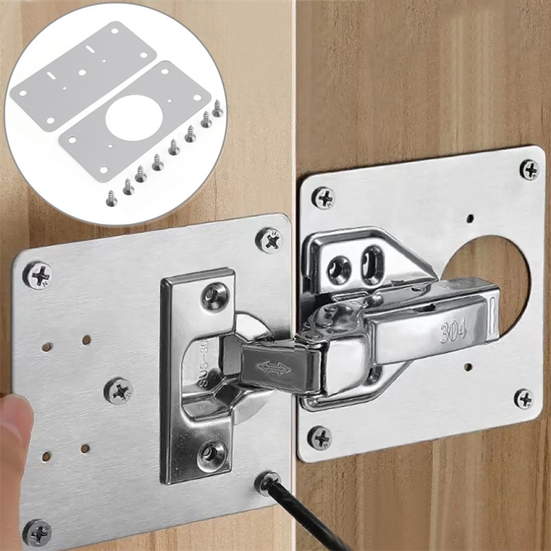 40/2 stücke Scharnier Reparatur Platte Möbel Schublade Schrank Reparatur Befestigungs Platte Küche Schrank Tür Scharnier Montage Bausatz Haushalt Werkzeug
