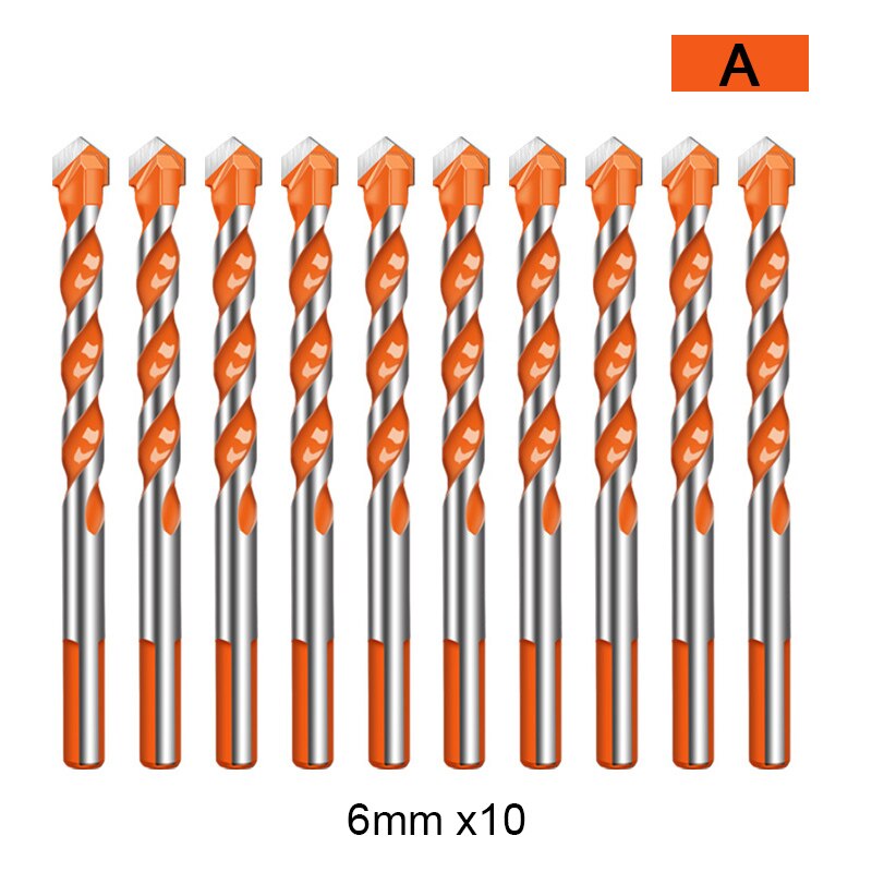 4/5/10 pièces ultime forets torsion tête de forage mur céramique verre trou de poinçonnage travail 3/4/5/6/8/10/12mm: A