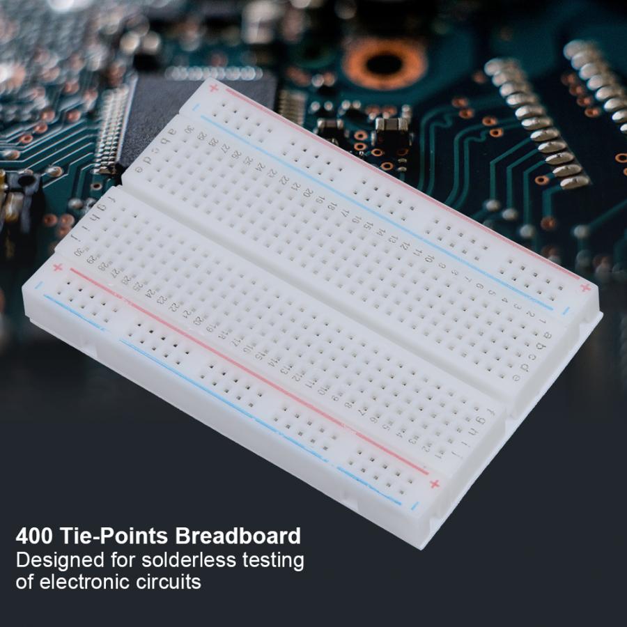 400 holes Circuit Testing Board Solderless 400 Tie-Points Breadboard Circuit Testing Board Reusable