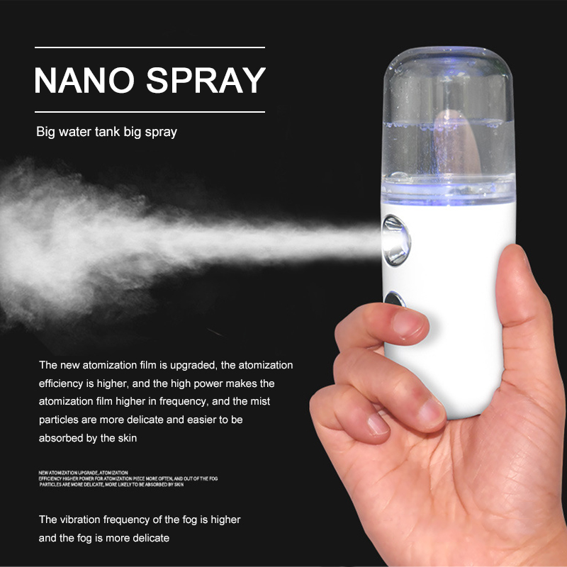 Portable Nano Mist Facial Sprayer Beauty Instrument USB Humidifier Rechargeable Nebulizer Face Steamer Moisturizing Beauty Spray
