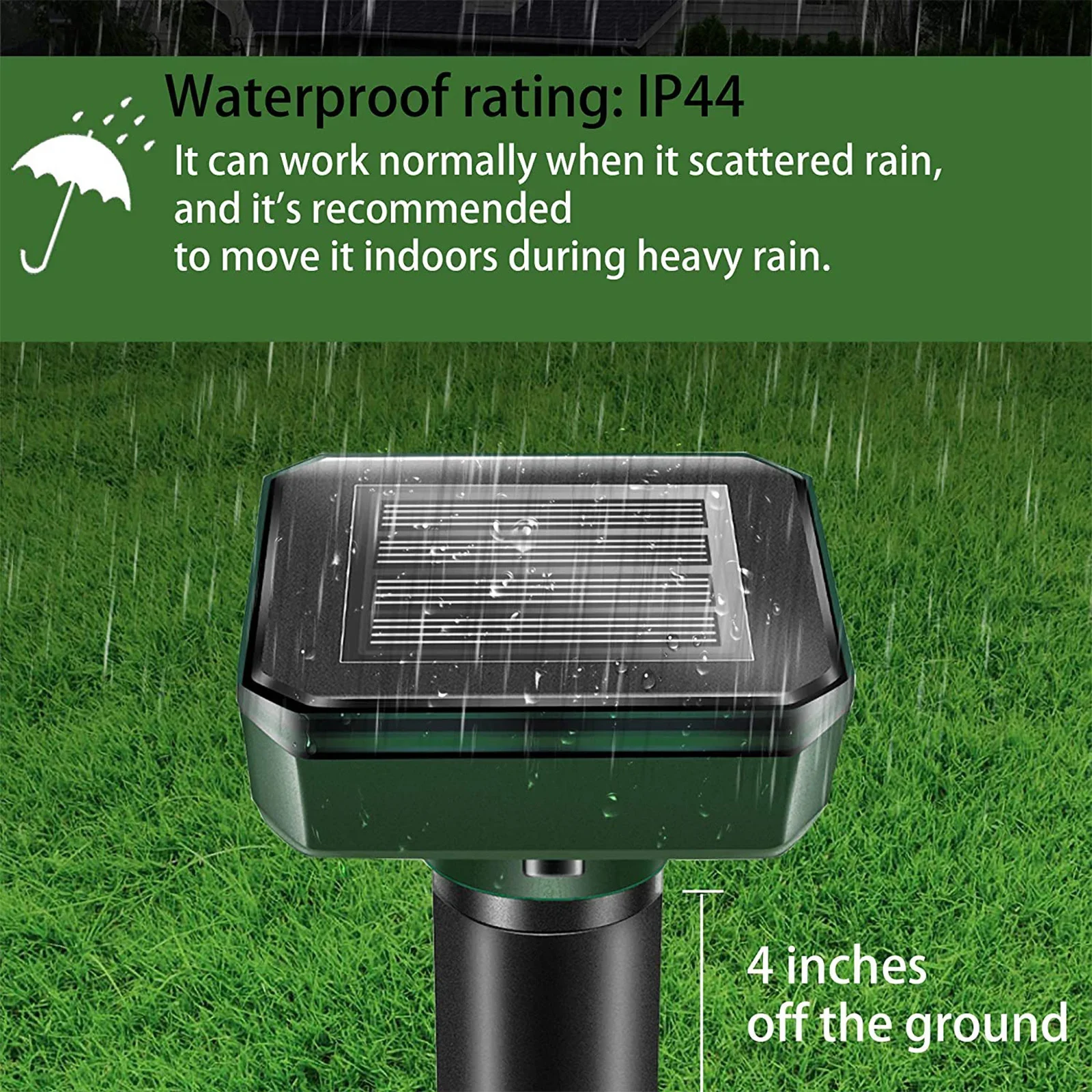 12PCS Solar Powered Pest Repeller Ultrasonic Mole Repellent Gopher Vole Snake Rodent Chaser For Lawn Garden Pest Control