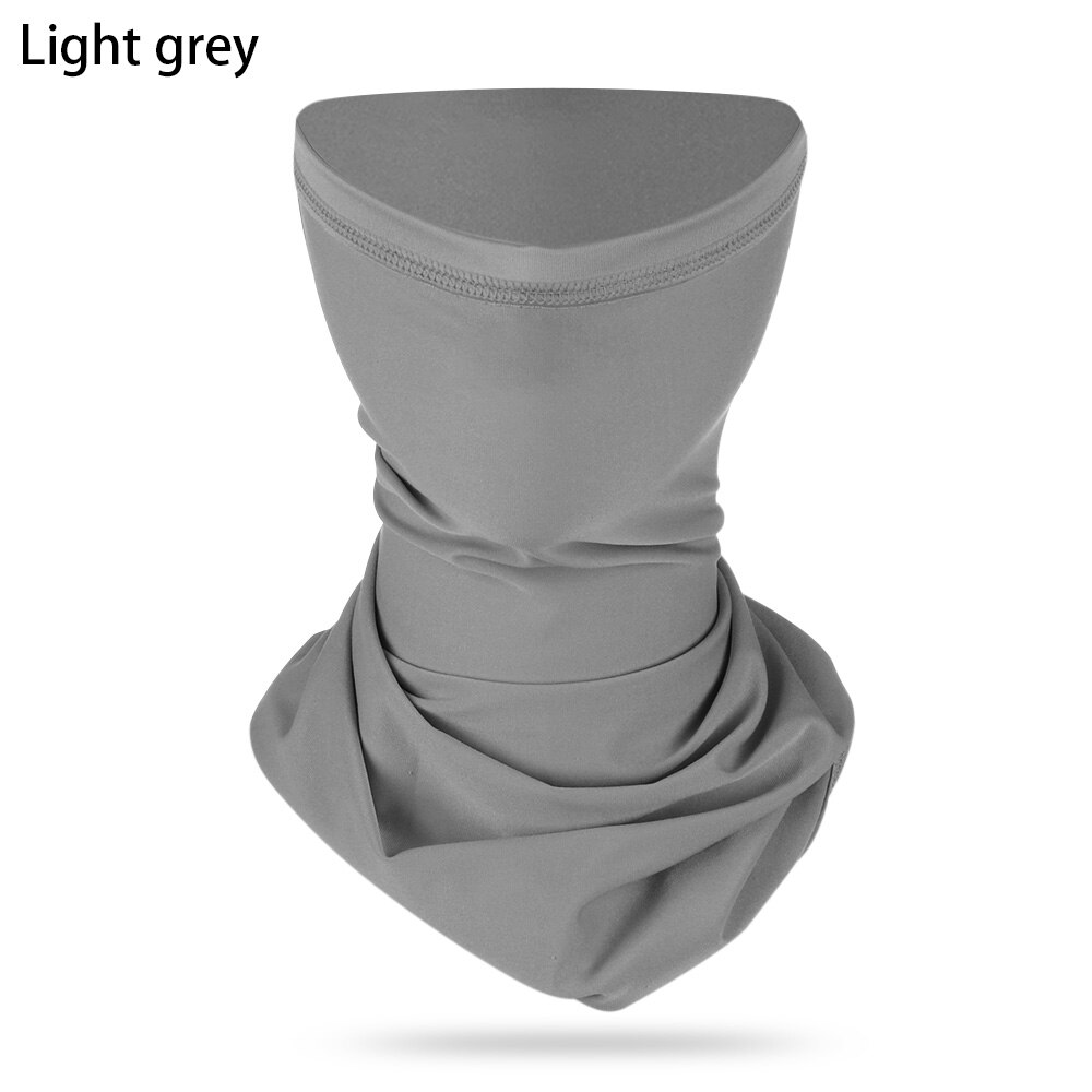 Foulard magique respirant, masque facial fin, cache-cou, bandana, cagoule de sport, cyclisme, demi-foulards: Gris clair