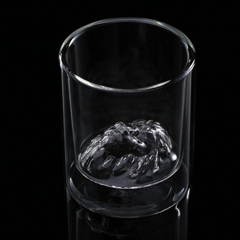 Double Wall Glass Lion Cocktail Cup Drinkware: Default Title