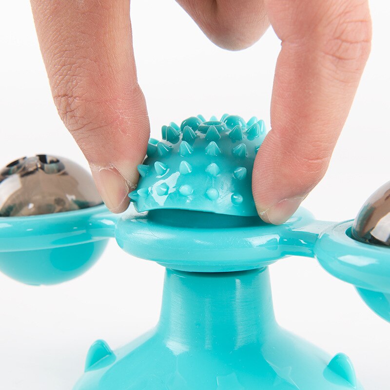 Kat Speelgoed Krassen Rond De Windmolen Met Verlichte Bal Draaitafel Tease Kat Stok Huisdier Oefening Intelligentie Reactie