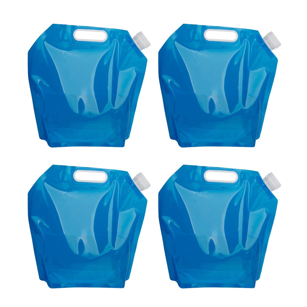 4Pcs 5L Outdoor Grote Capaciteit Water Zak Draagbare Opvouwbare Drinkwater Bag Opvouwbare Water Tank Container Ruimtebesparend wate: Default Title