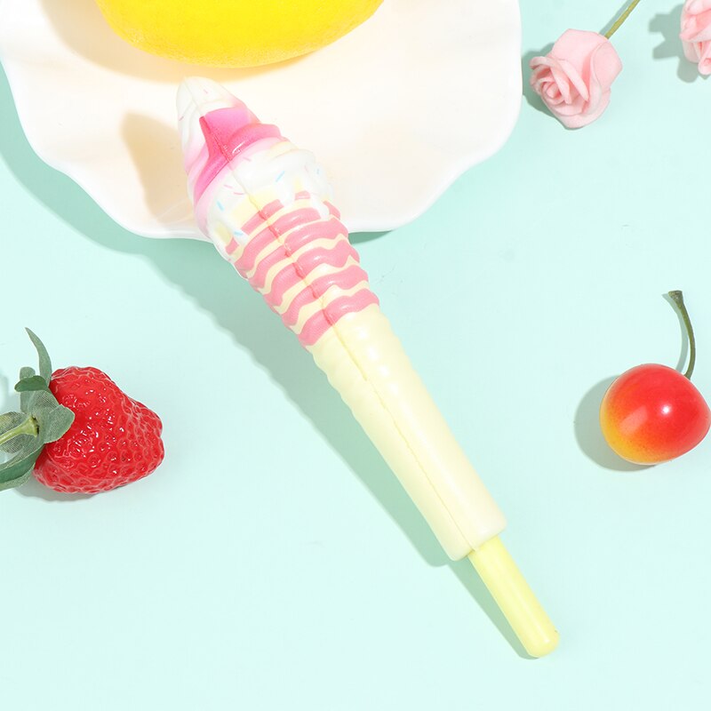 Slow Rebound Ice Cream Stress Reliever Soft Neutral Pen Student Appliance: YELLOW