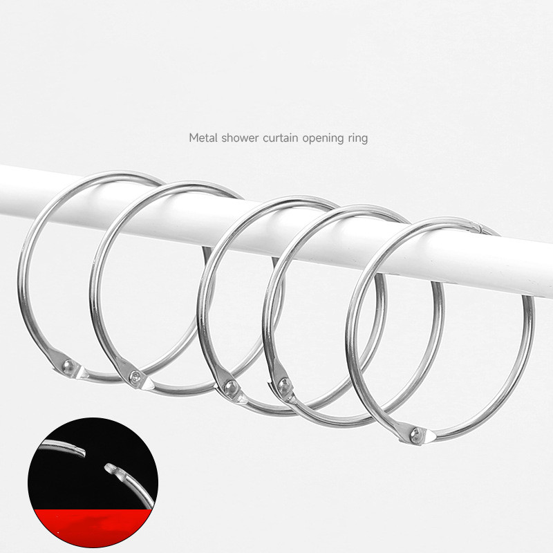 10 Stück/Packung Badezimmerhaken für Duschvorhang, Hängering, Silber, Gold, Schwarz, Farbe, Heimorganisation, 5 cm