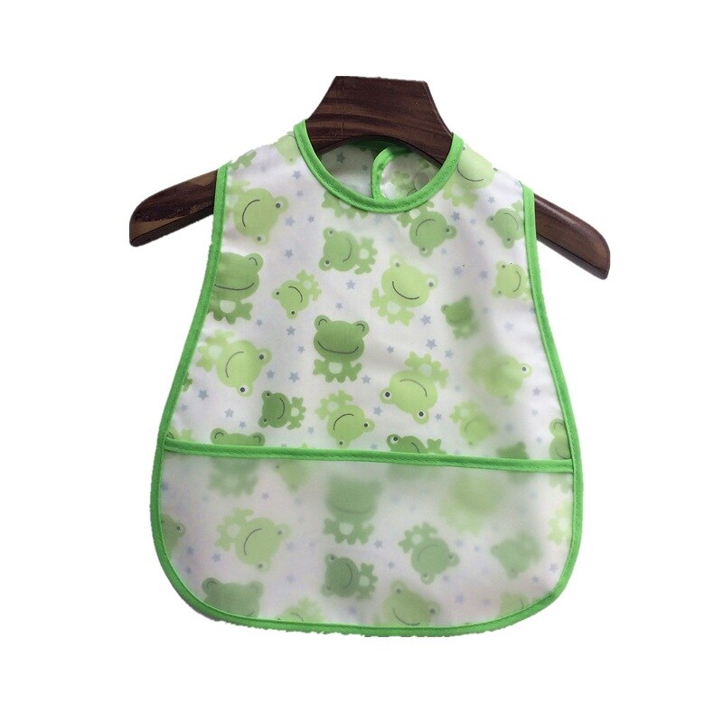 Verstelbare Baby Slabbetjes Eva Waterdichte Lunch Feeding Slabbetjes Baby Cartoon Voeden Doek Kinderen Baby Schort Babador Bandana: Frog