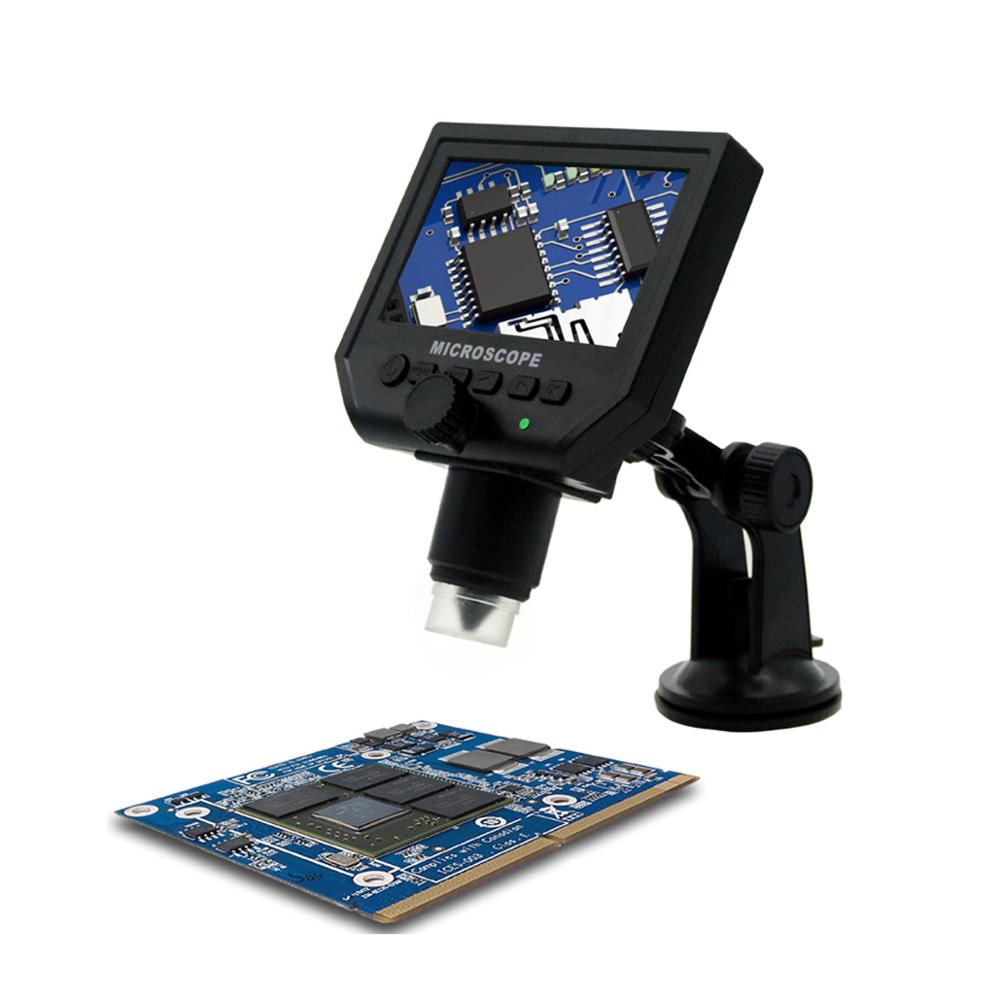 1 Pc Draagbare 8 Led Vergrootglas Elektronische 1 ~ 600x Elektronenmicroscoop 1080P Hd Lcd Digitale Scherm Ondersteunen 1-64Gb Micro Sd