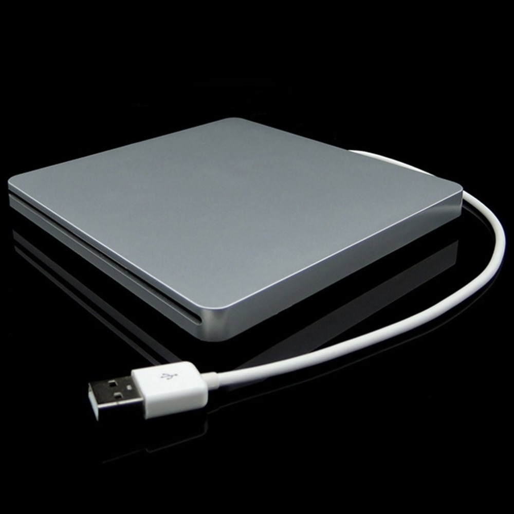 Caja de discos externos para ordenador portátil, dispositivo de succión tipo superfino con ranura USB 2,0, con quemador de DVD externo DVD-RW, caja de cierre