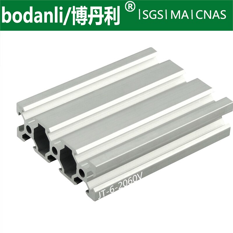 BoDanLi zwart of wit Europese standaard industriële wit 2060 v-slot 3d printer geanodiseerd aluminium geëxtrudeerd profielen