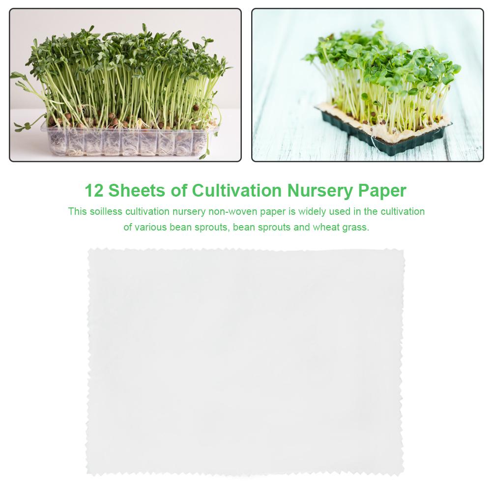 12pcs Seed Sprouter Vegetable Planting Paper Germinating Paper Nursery Soiless Plant Germination Paper Seedling Water Soak