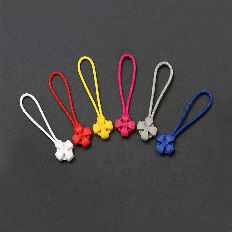 10 Pieces/Pack PVC Zipper Puller Flower Zipper Slider Coat Wallet Suitcase Accessories: mix 10 pcs
