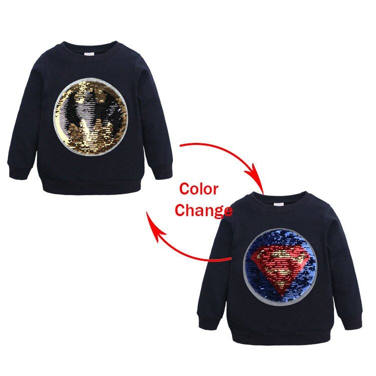 Pailletten Kids Jongens T-shirt Cartoon Grafische T Shirts Zomer Kinderen T-shirt Katoen Lange Mouwen Kinderen Kleding Tops 2-6 Jaar: Black / 3T