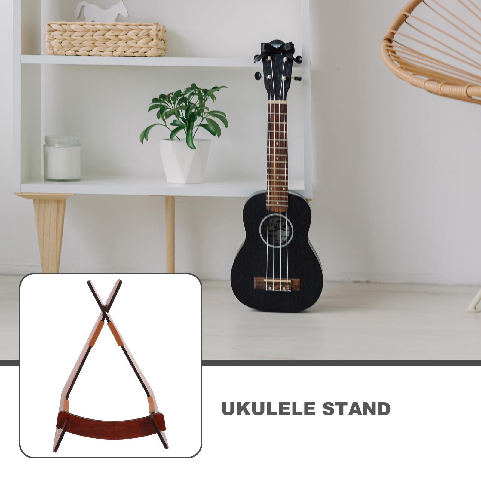 Ukulele suporte de armazenamento rack para loja suporte de chão de madeira violino display bandolim suporte