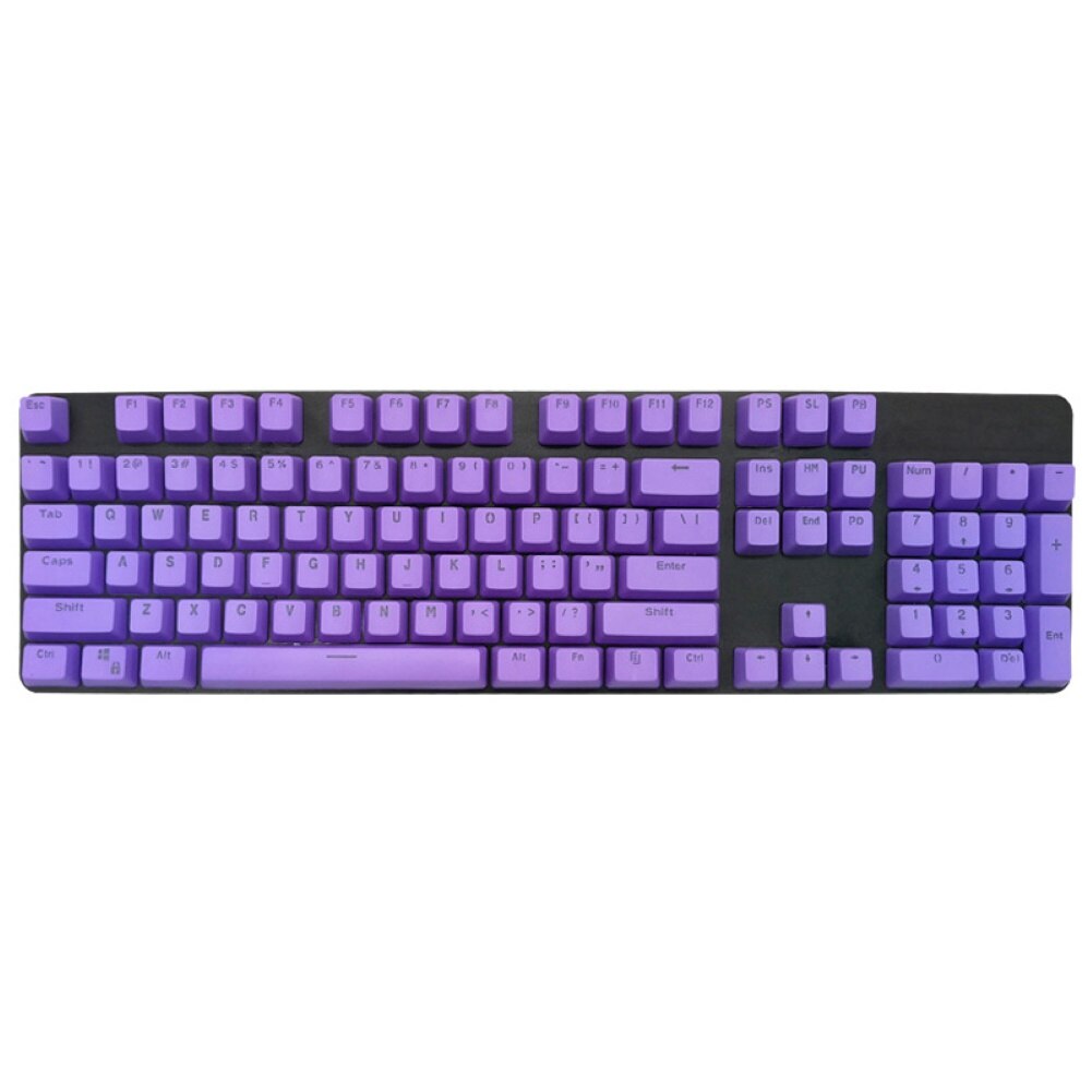 104Pcs/Set PBT Universal Backlit Key Cap Keycaps for Cherry Mechanical Keyboard: Purple 