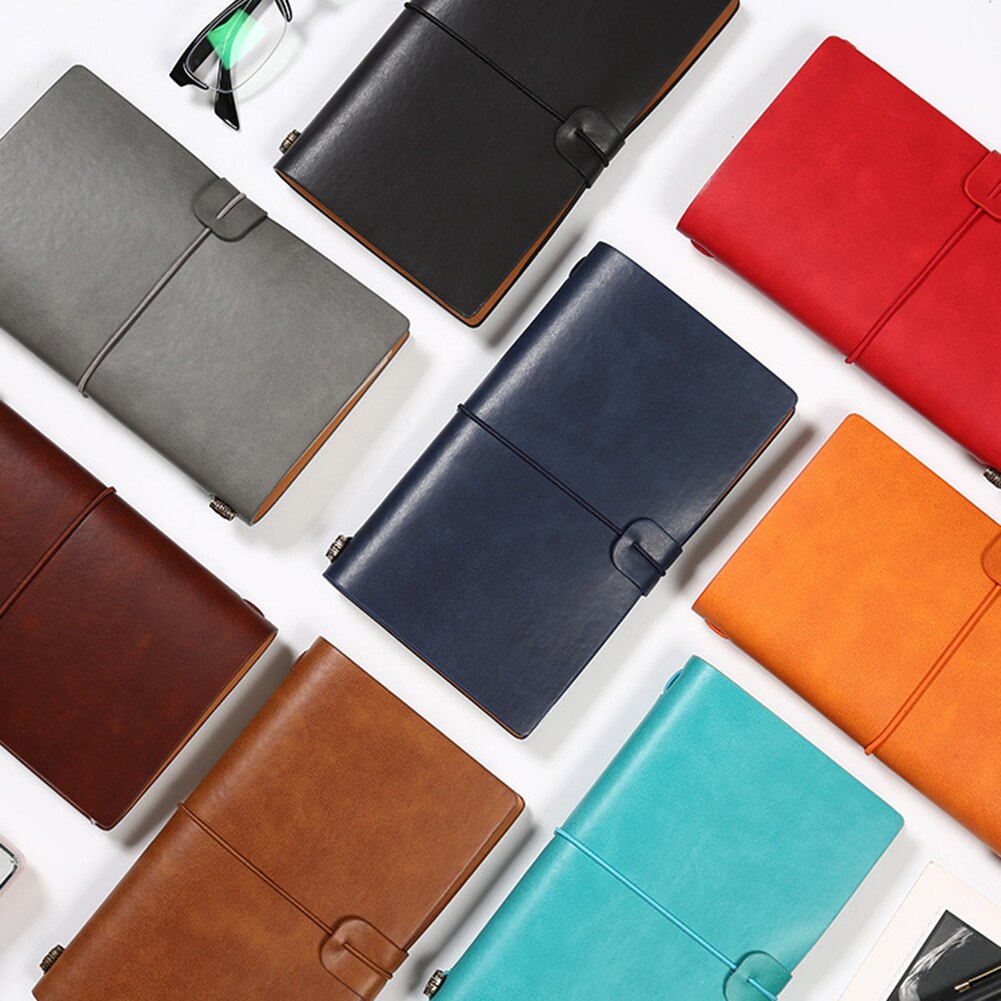 Traveler Journal Diary Loose-leaf Notebook Pen Holder Record Book Stationery