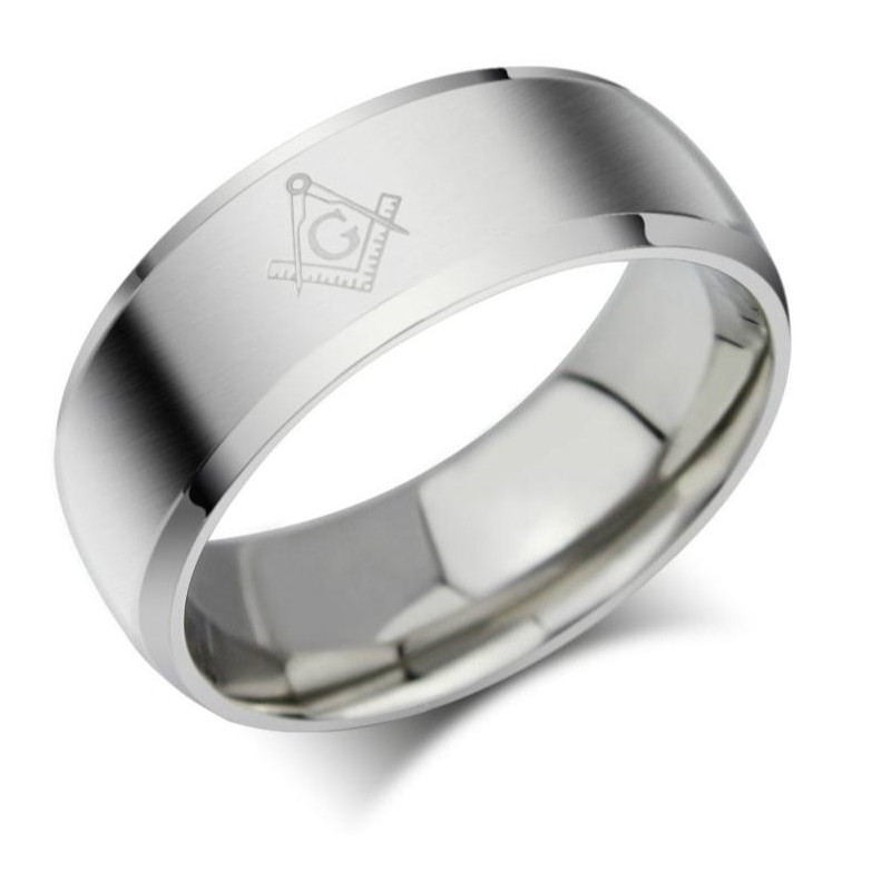 Anneaux maçonniques en titane pour hommes et femmes, bijoux en acier inoxydable, , directe,