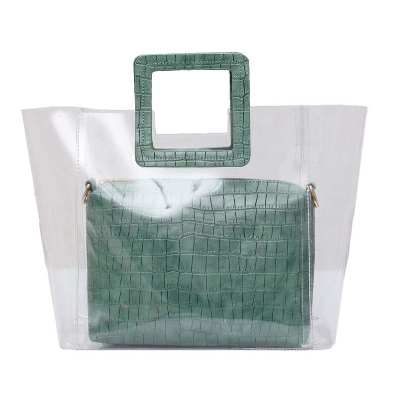 Sac fourre-tout Transparent en gelée été sac à main de en PVC pour femmes