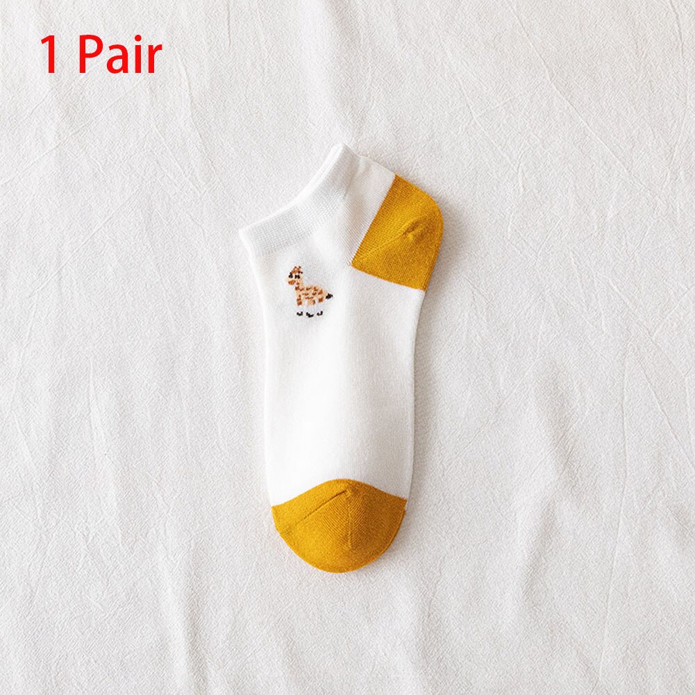 Calcetines con dibujos de frutas para mujer y niña, medias con fresas, coloridos, de encaje, para estudiantes: 8