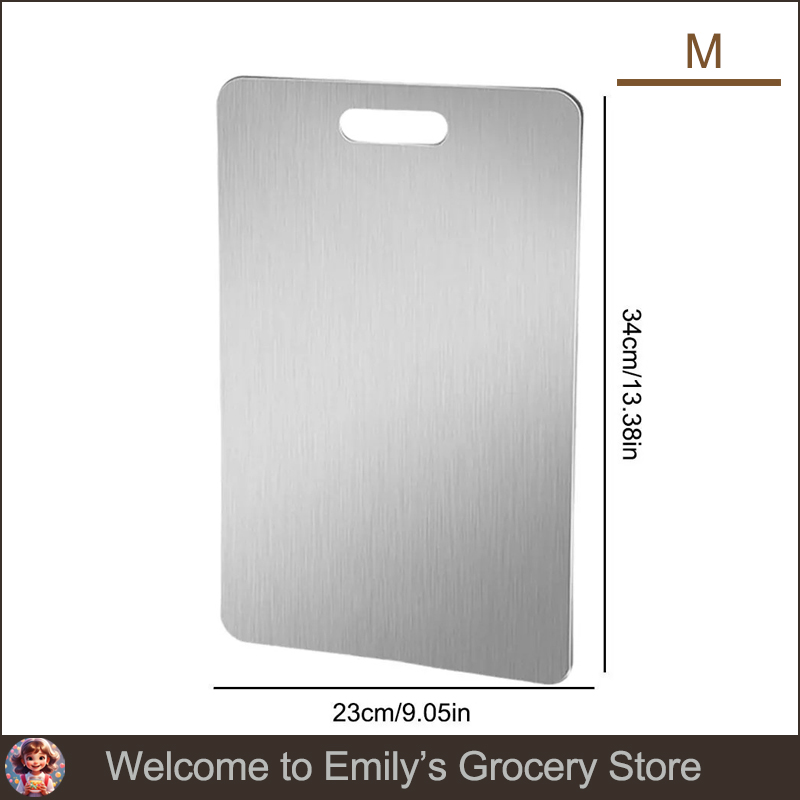 Antibacterial and Mildew-proof 304Stainless Steel Double-sided Food-grade Fruit Cutting Board Suitable for Various Cooking Tasks: Blue