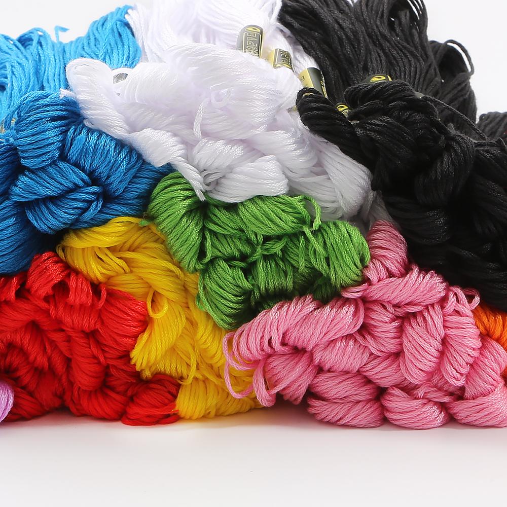 50pcs/lot Mix Colors Cotton Sewing Skeins Cross Stitch Embroidery Thread Floss Kit For DIY Sewing Tools