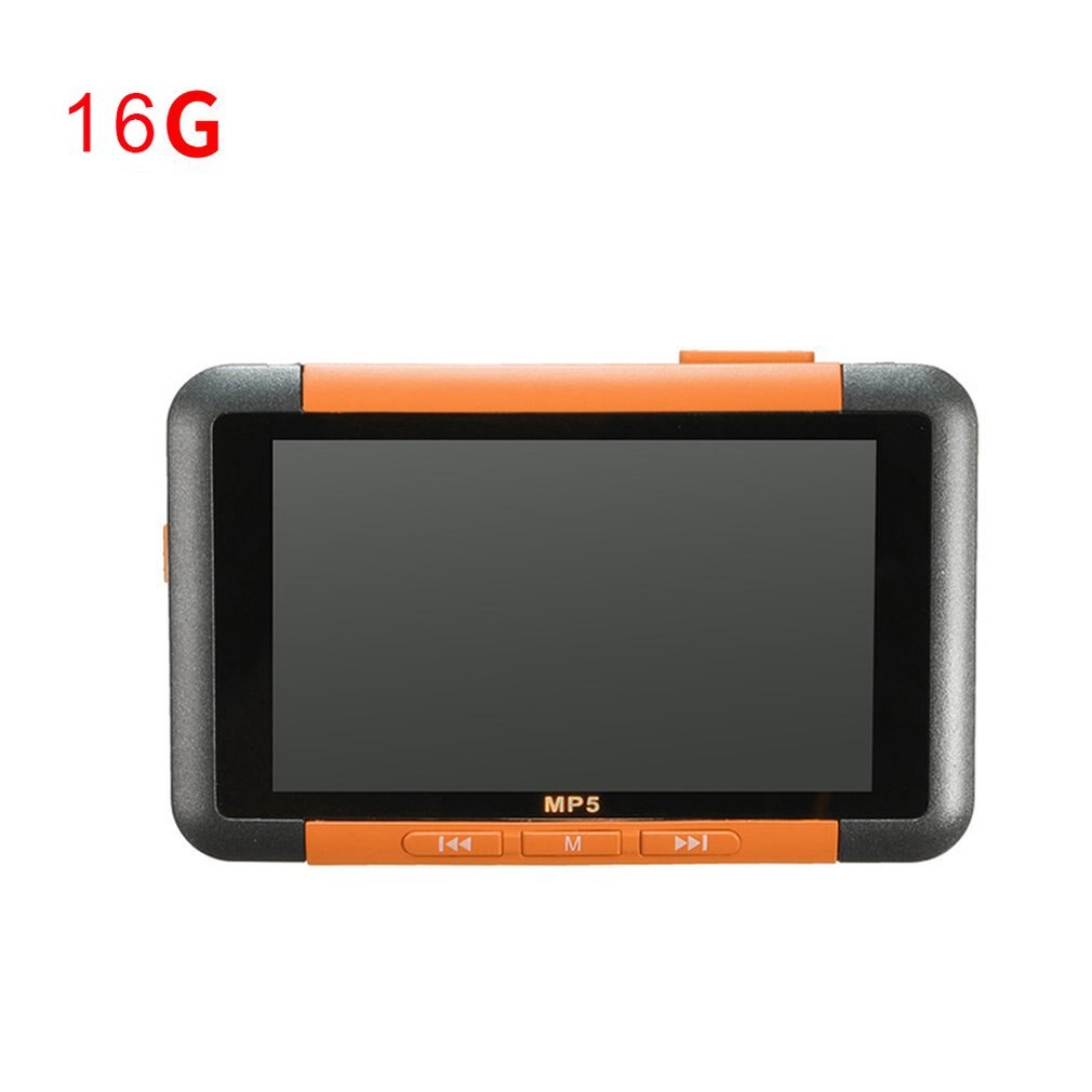 3 inch screen video music MP5 player 16GB Slim LCD screen Media Player FM radio Recorder E-book reader: Orange