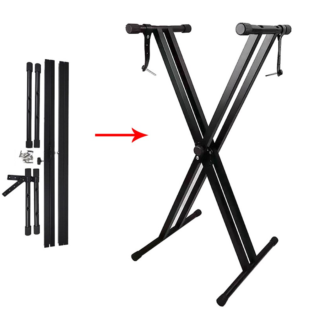 Universele Opvouwbare Piano Keyboard Stand Beugel Dubbele X-Stijl Metalen Met Anti-Slip Rubber Caps Voor Digitale Piano midi Keyboard