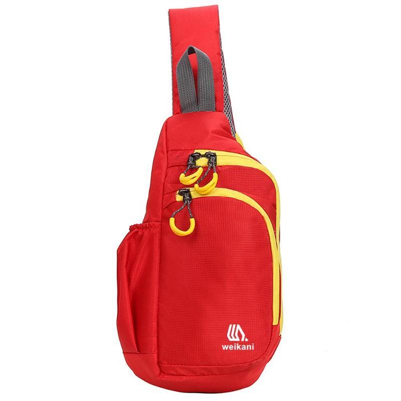 Outdoor reistas, schoudertas voor dames en heren, waterdichte sporttas, heuptas, schoudertas voor fietsen, hardlooptassen, 4 kleuren: Rode kleur