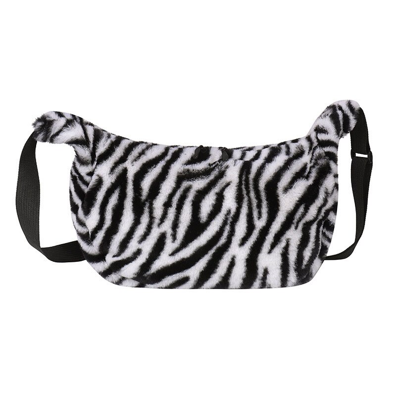 2020 nova moda feminina bolsa de ombro crossbody feminina zebra padrão sem pingente saco do mensageiro listrado ins bolinho