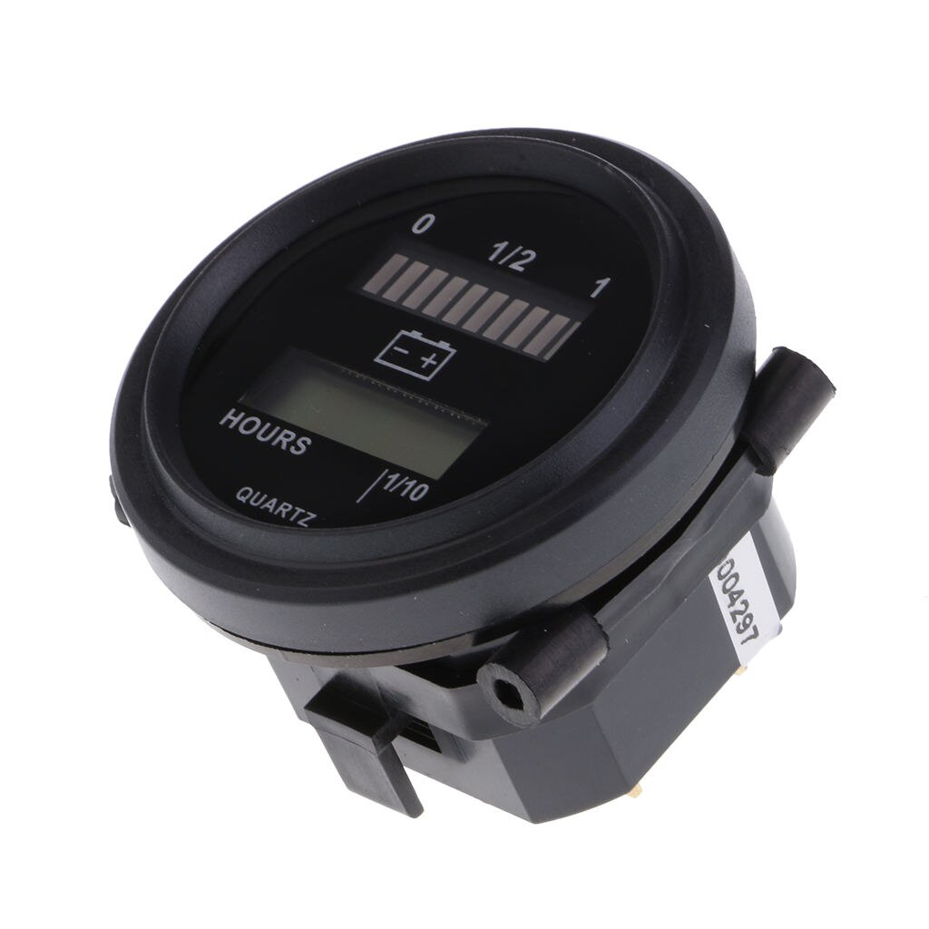 thumbnail image 2 of 12V 24V 36V Waterproof Hour Meter – 2 Inch Round Gauge For Marine Boat, Tractor, Engine 2 of 2