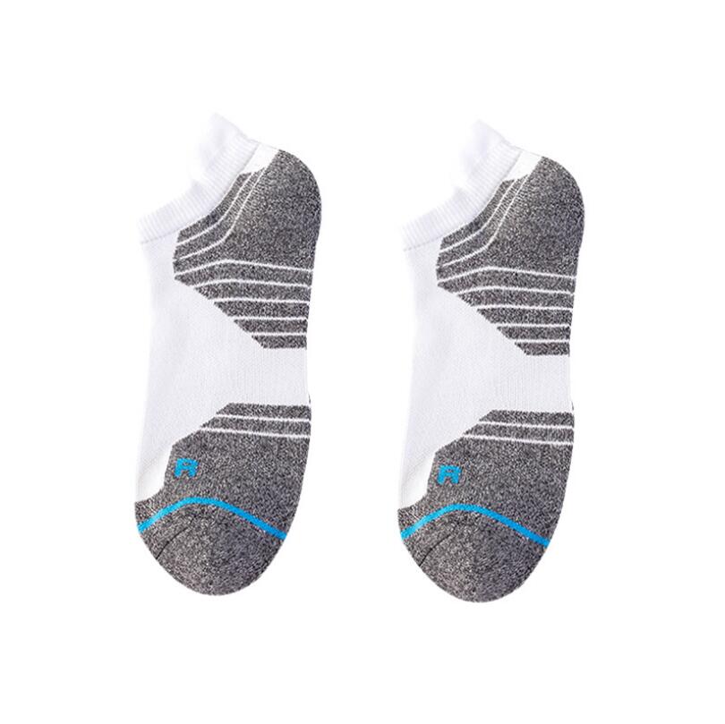 Men's Sports Socks Towel Bottom Boat Socks Outdoor Breathable Basketball Male short tube Socks 4Pairs/lot: White